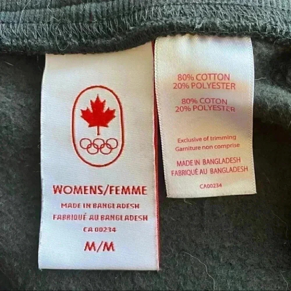 HBC Mini Skirt Fleece Team Canada Olympic Apparel Black Red Side Stripes Medium - Picture 12 of 14